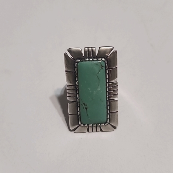 Carolyn Pollack Relios Turquoise Sterling Silver Ring sz8 - Picture 2 of 11